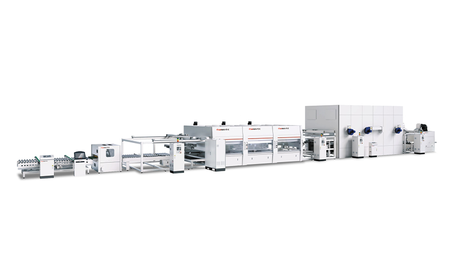 三工位木門自動(dòng)噴漆機(jī)+立體干燥線